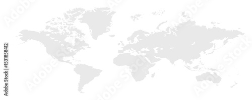 World map grayscale, world map picture, world map vector image, modern world map, Illustration, eps 10, worldwide, all continents, all countries, worldwide project