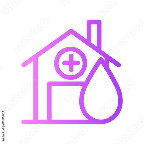 blood donation gradient icon