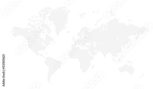 World map grayscale, world map picture, world map vector image, modern world map, Illustration, eps 10, worldwide, all continents, all countries, worldwide project