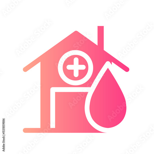 blood donation gradient icon