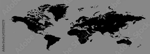 World map image, world map picture, world map vector image, modern world map, Illustration, eps 10, worldwide, all continents, all countries, worldwide project
