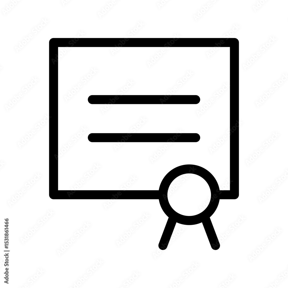 certification line icon certification line icon