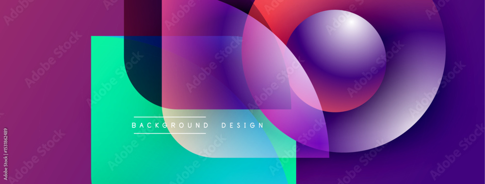 Abstract geometric shapes overlap, creating vibrant color gradients. Design features teal, purple, magenta hues. Modern aesthetic. Abstract geometric shapes overlap, creating vibrant color gradients. Design features teal, purple, magenta hues. Modern aesthetic.