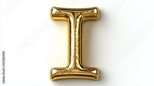 Golden font letter I