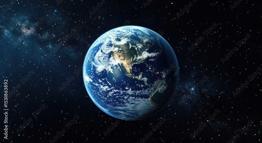 Obraz premium Earth in the vast cosmos