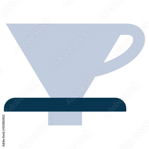Dripper Flat Icon, Coffee Shop Concept Flat Design Style