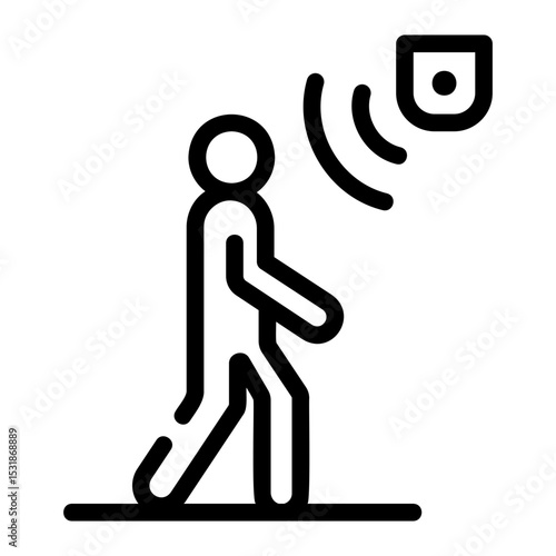 motion sensor Line Icon