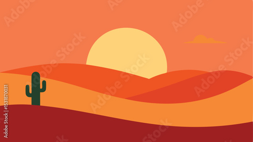 desert landscape vector illustration