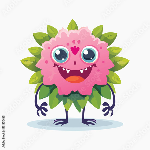 Azalea Flat-Style Vector Illustration with Balanced Composition