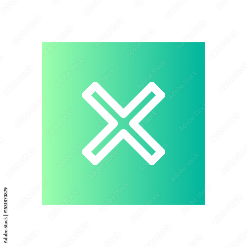 Obraz premium cancel gradient icon