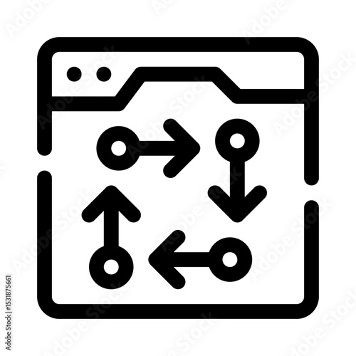 Endpoint line icon