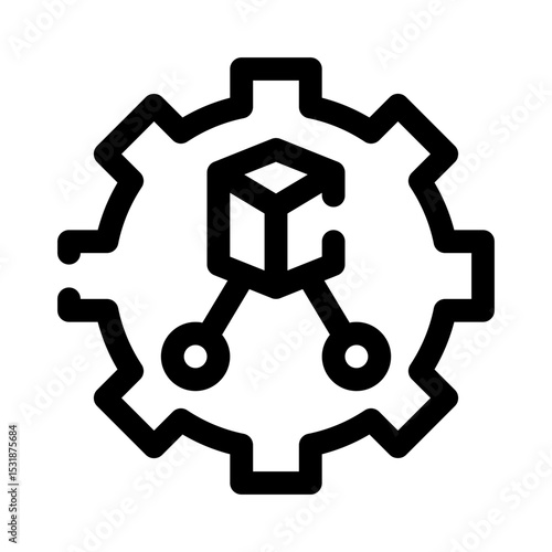 Microservices line icon