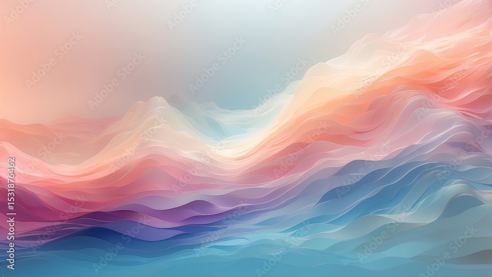 Watercolor Hues Abstract Background Waves of Serenity and Calmness Watercolor Hues Abstract Background Waves of Serenity and Calmness