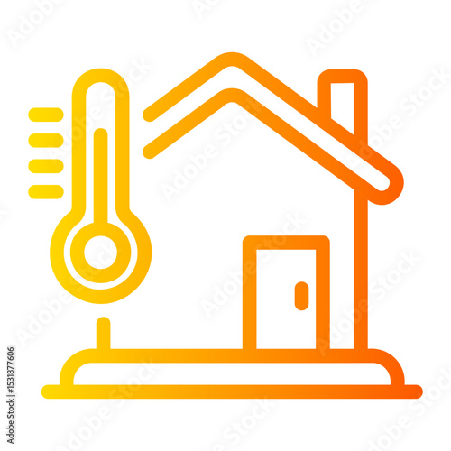 temperature sensor Line Gradient Icon