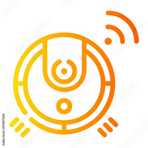 vacum robot Line Gradient Icon