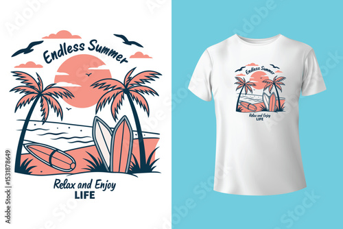 Vector summer t shirt design
