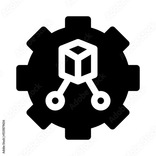 Microservices glyph icon