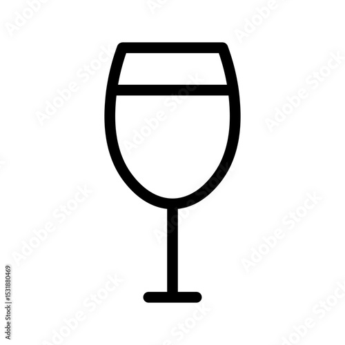wine glass line icon