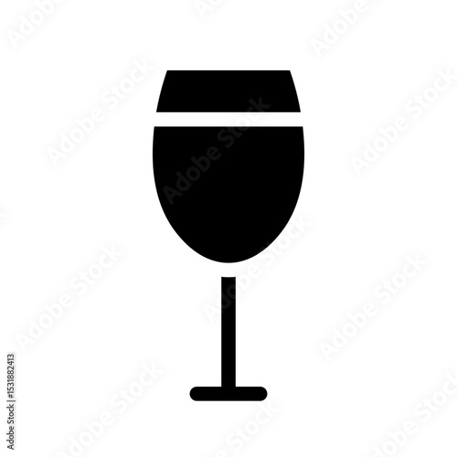 wine glass glyph icon