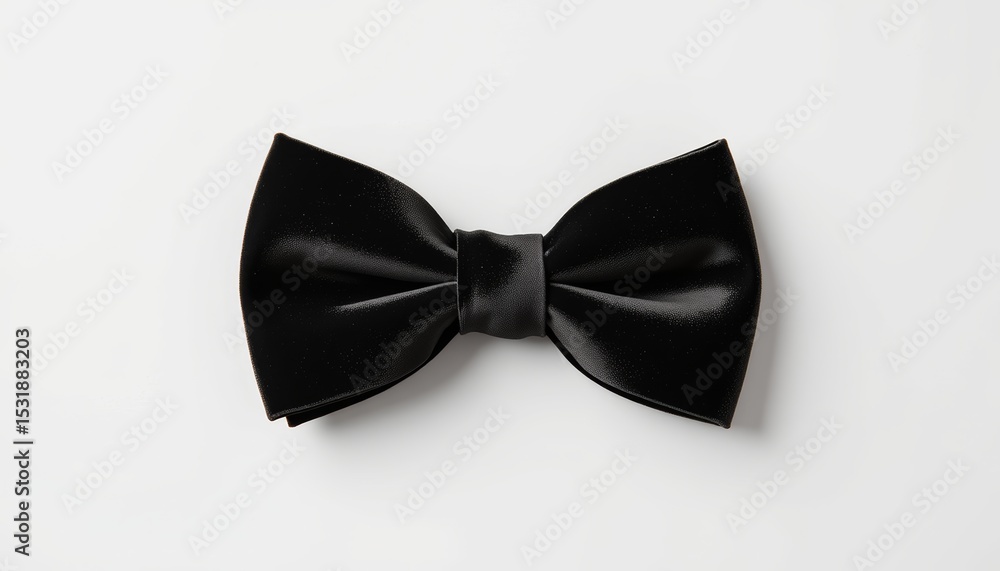 Black velvet bowtie isolated on white background Black velvet bowtie isolated on white background