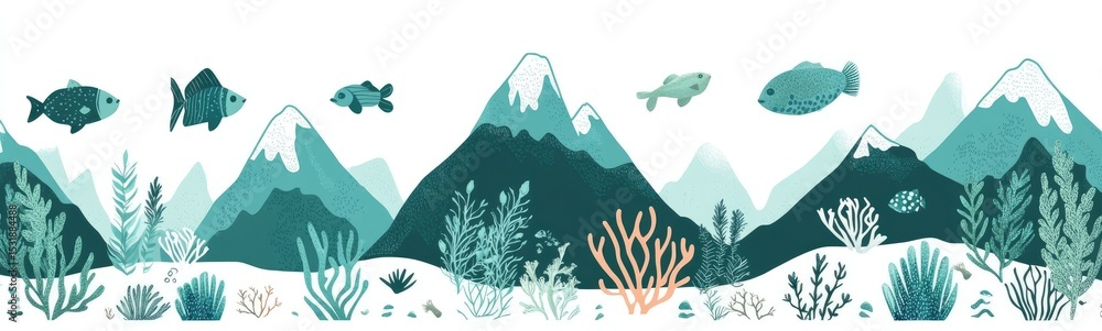 Underwater Mountain Range Underwater Mountain Range