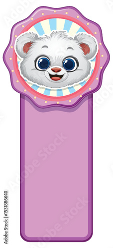 Cute Bear Bookmark Design