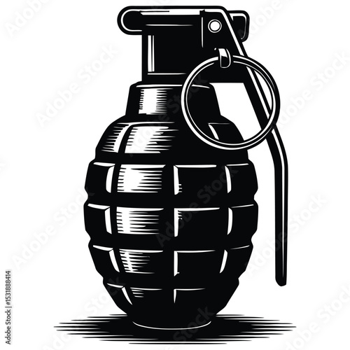 grenade isolated on white
