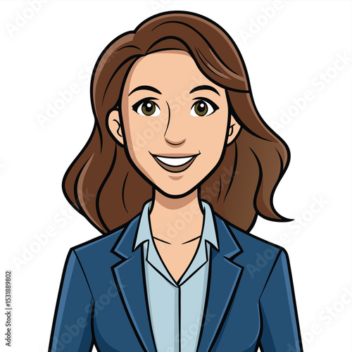 Professional woman in a denim blazer, showcasing business casual style, a relaxed yet polished look for modern and approachable corporate settings.