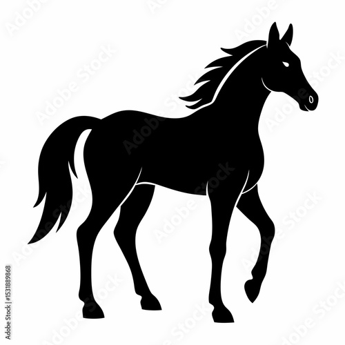 Horse vector silhouette art