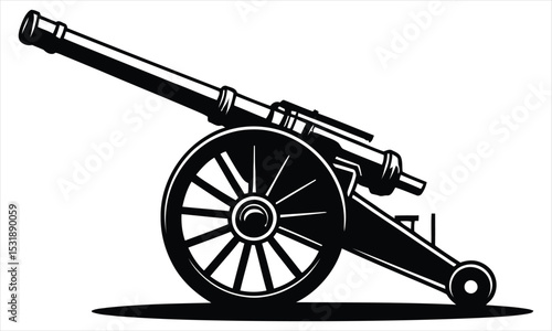 old cannon vector illustration