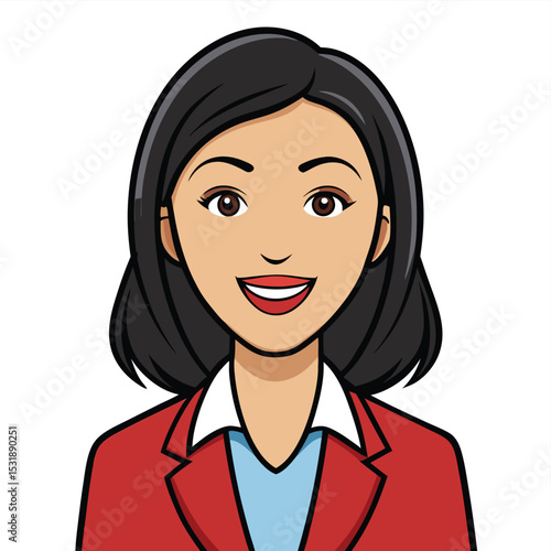 Professional woman with a bright, engaging, confident smile, conveying charisma and approachability, a captivating and influential leader.