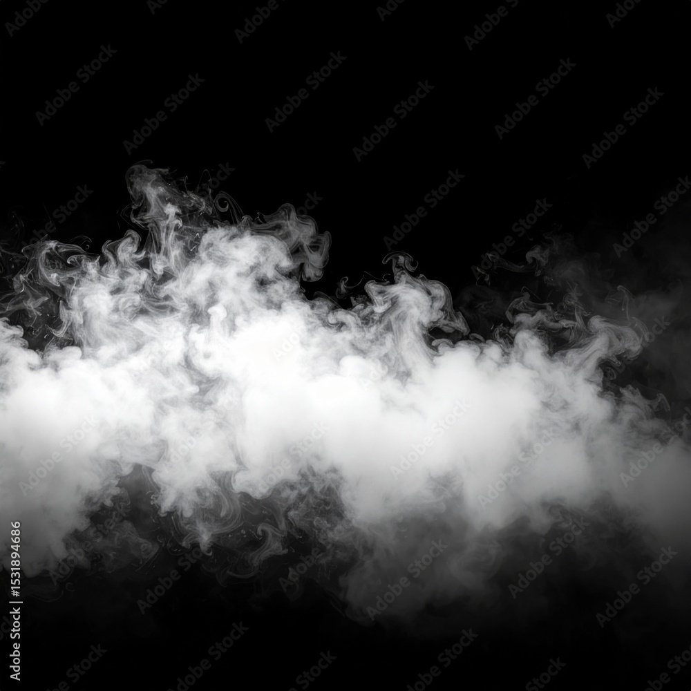 Fototapeta premium White Smoke on Black Background
