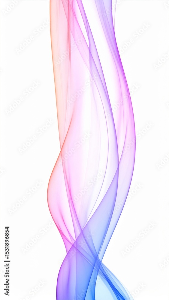 Fototapeta premium Abstract Colorful Flowing Waves on White Background