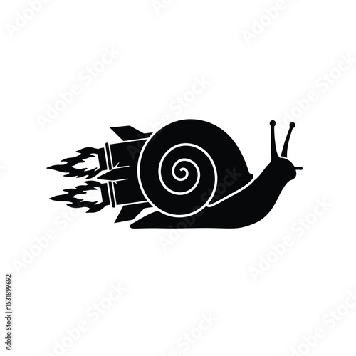 Rocket powered snail fast speed animal cartoon