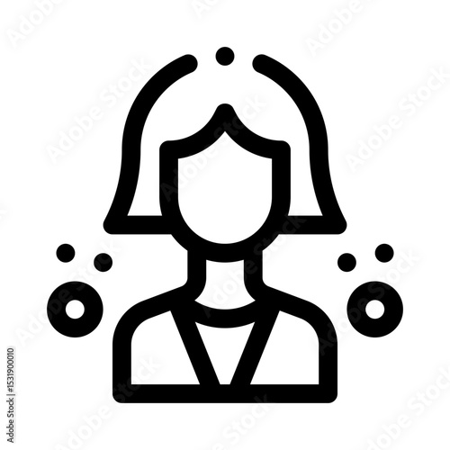 Businesswoman line icon