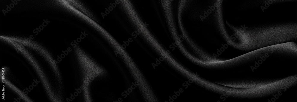 Dark fabric with flowing folds and subtle light creating a textured background. Dark fabric with flowing folds and subtle light creating a textured background.