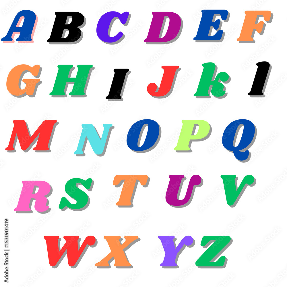 set of vector alphabet letters set of vector alphabet letters