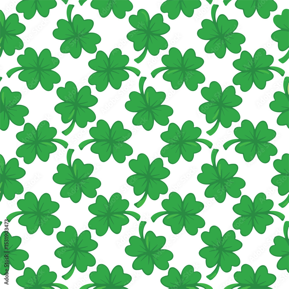Seamless pattern with clover leaves. St. Patrick's Day background. Seamless pattern with clover leaves. St. Patrick's Day background.
