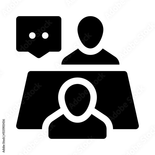 Job Interview glyph icon