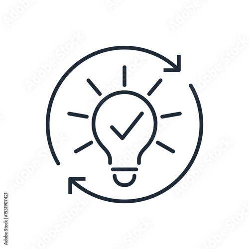 Effective visualization as a way of conveying information. Easy perception, understanding.  Vector linear icon illustration isolated on white background. 
