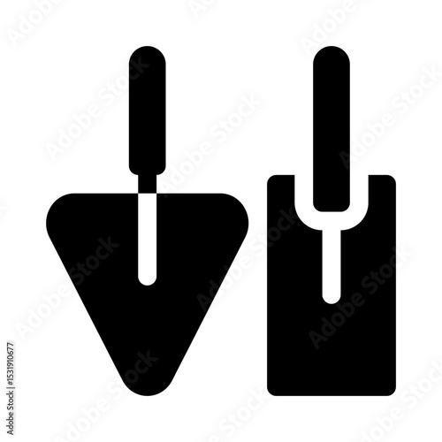 Trowel glyph icon