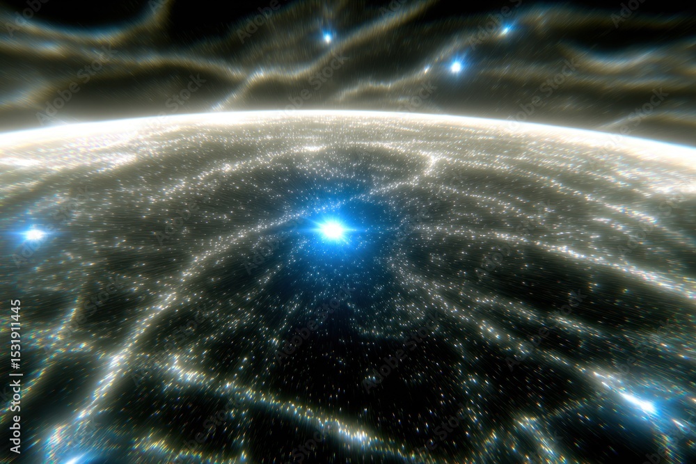 Obraz premium Cosmic sphere, light, energy