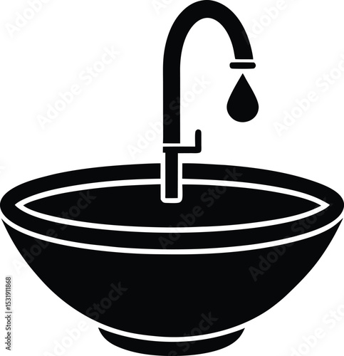 Sink with Faucet Icon