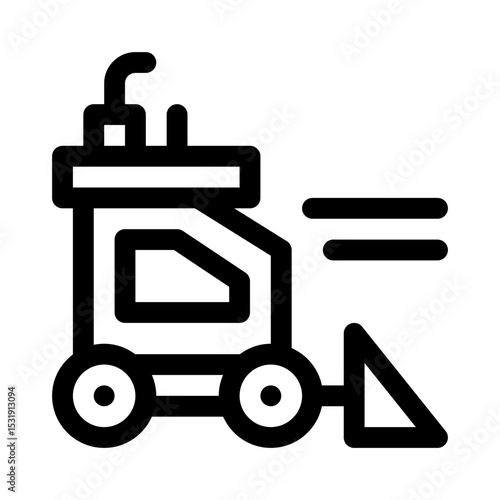 Skid steer loader line icon