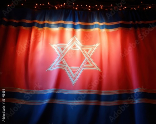 Draped fabric with Star of David