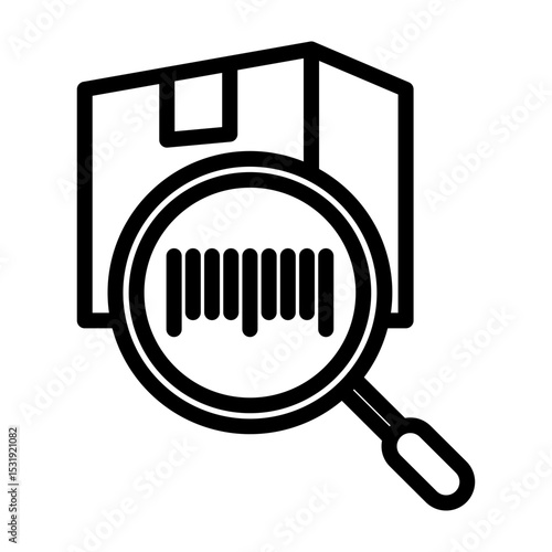 SKU Tag Vector Line Icon Design