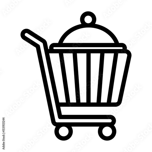 Purchase Order Vector Line Icon Design