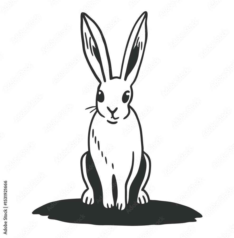 Fototapeta premium vector illustration of a rabbit