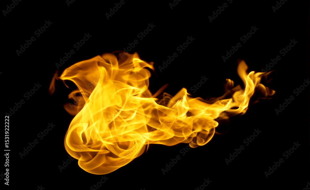 Fire flames isolated on black background Fire flames isolated on black background