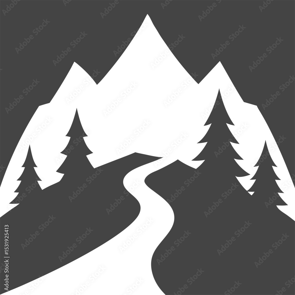 Obraz premium Mountain River Landscape